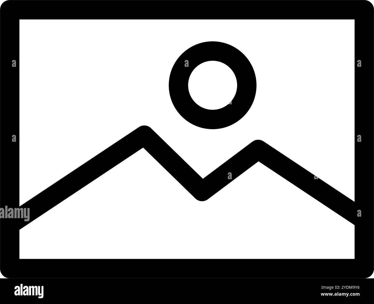 Semplice icona della foto. Icona immagine. Vettore modificabile. Illustrazione Vettoriale