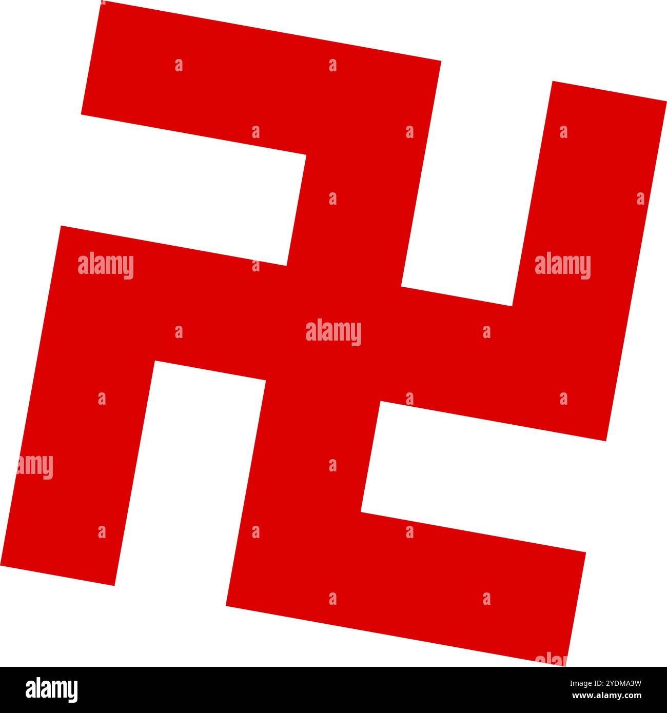 Semplice icona rossa di svastica. Vettore modificabile. Illustrazione Vettoriale
