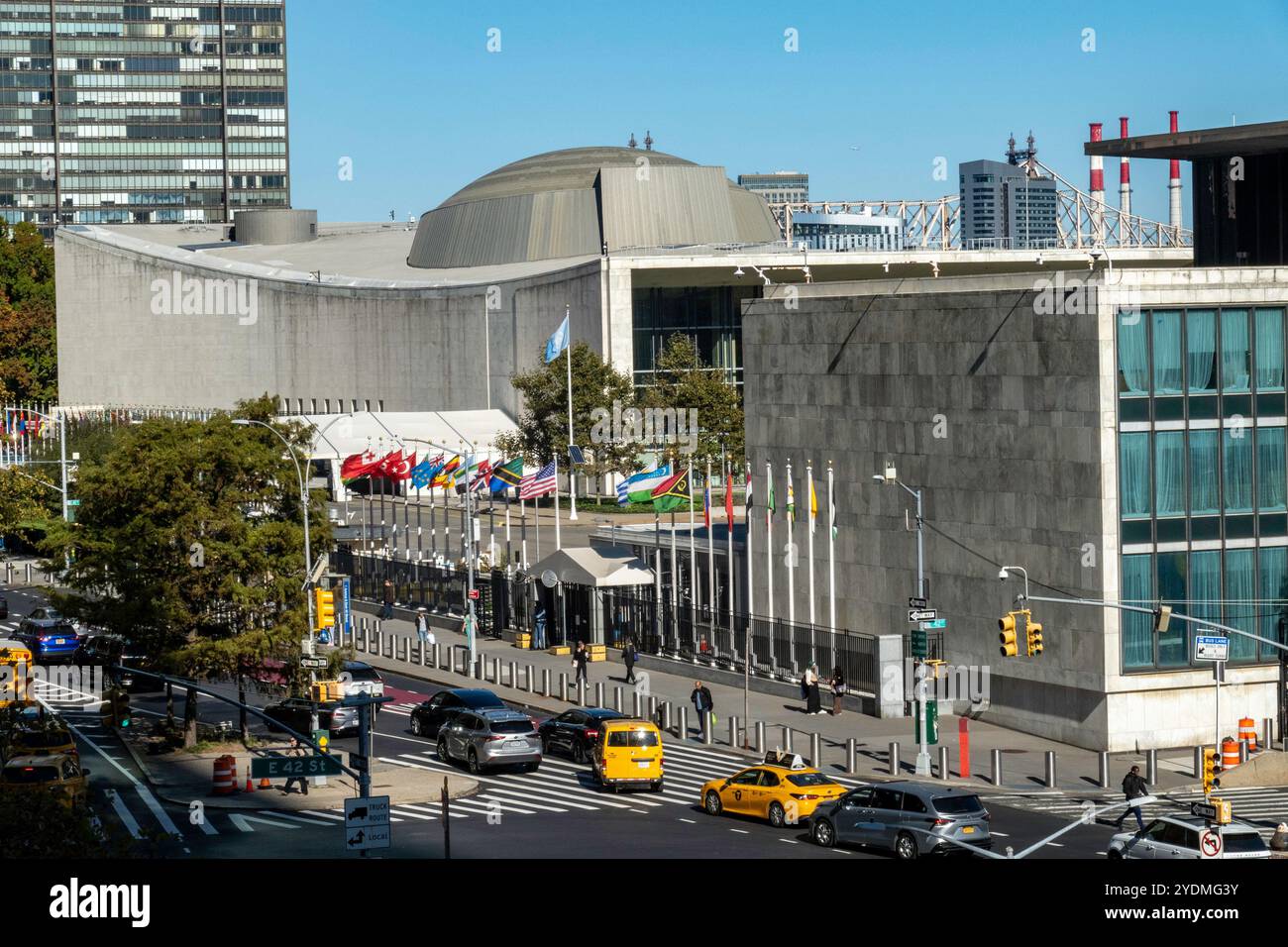 Sede delle Nazioni Unite a New York, USA, 2024 Foto Stock