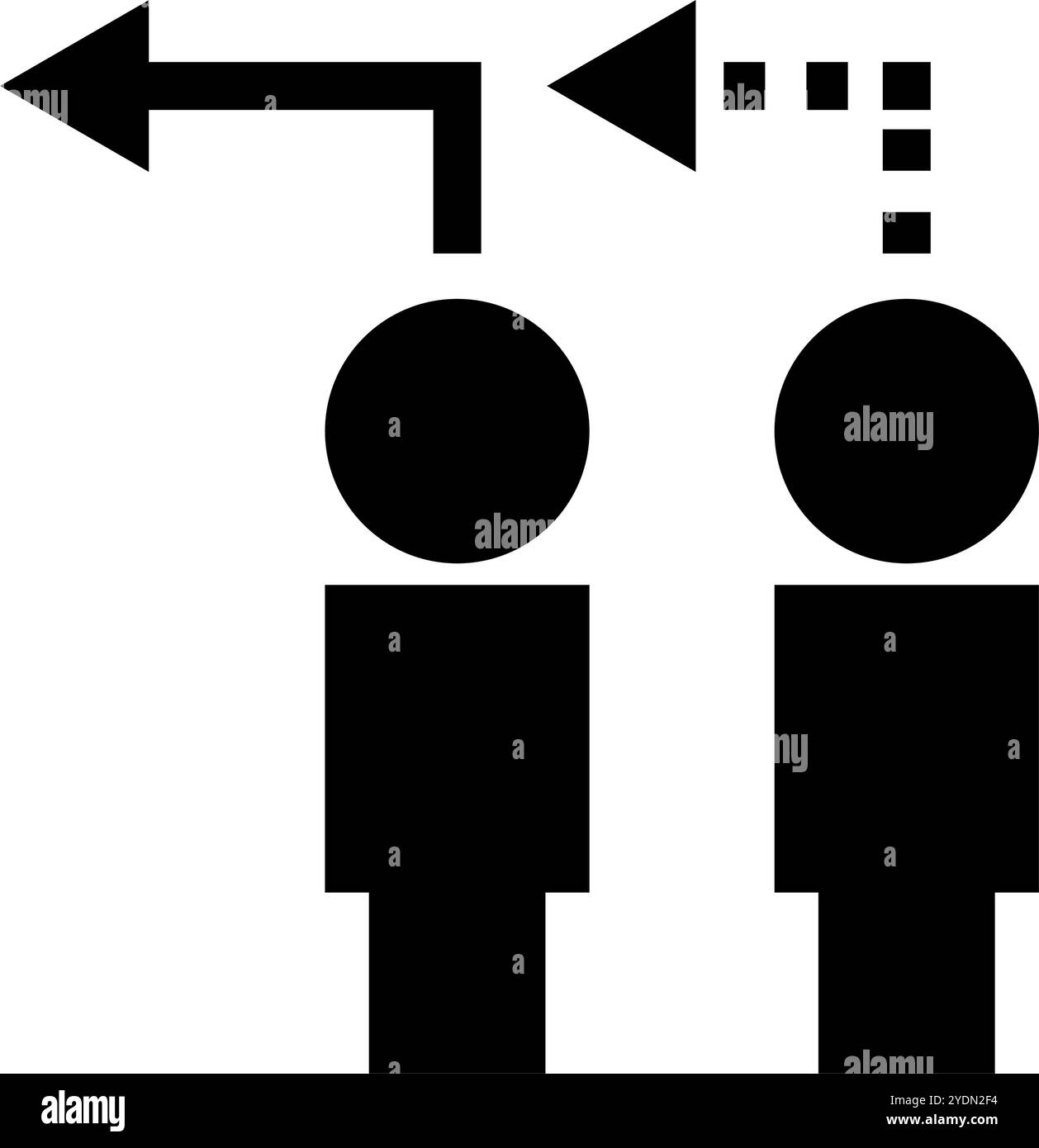 La persona dipende dagli altri. Vettore modificabile. Illustrazione Vettoriale