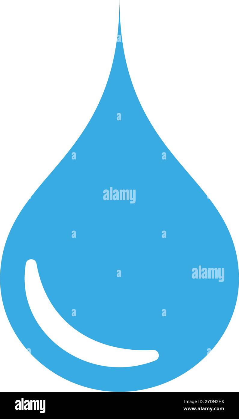 Semplice icona a goccia d'acqua. Vettore modificabile. Illustrazione Vettoriale