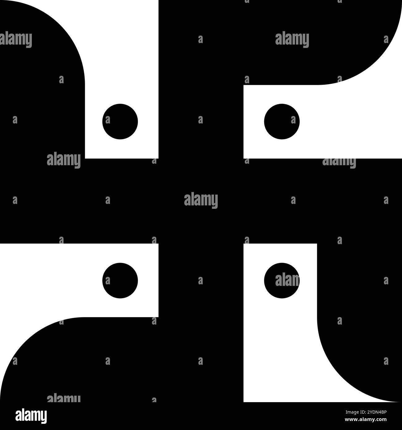 Icona della silhouette induista 卐. Vettore modificabile. Illustrazione Vettoriale