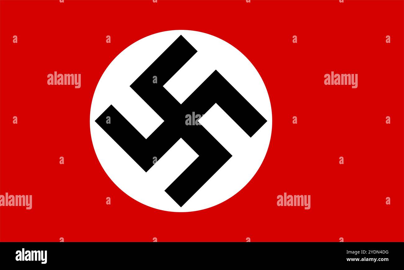 Icona bandiera della Germania nazista. Vettore modificabile. Illustrazione Vettoriale