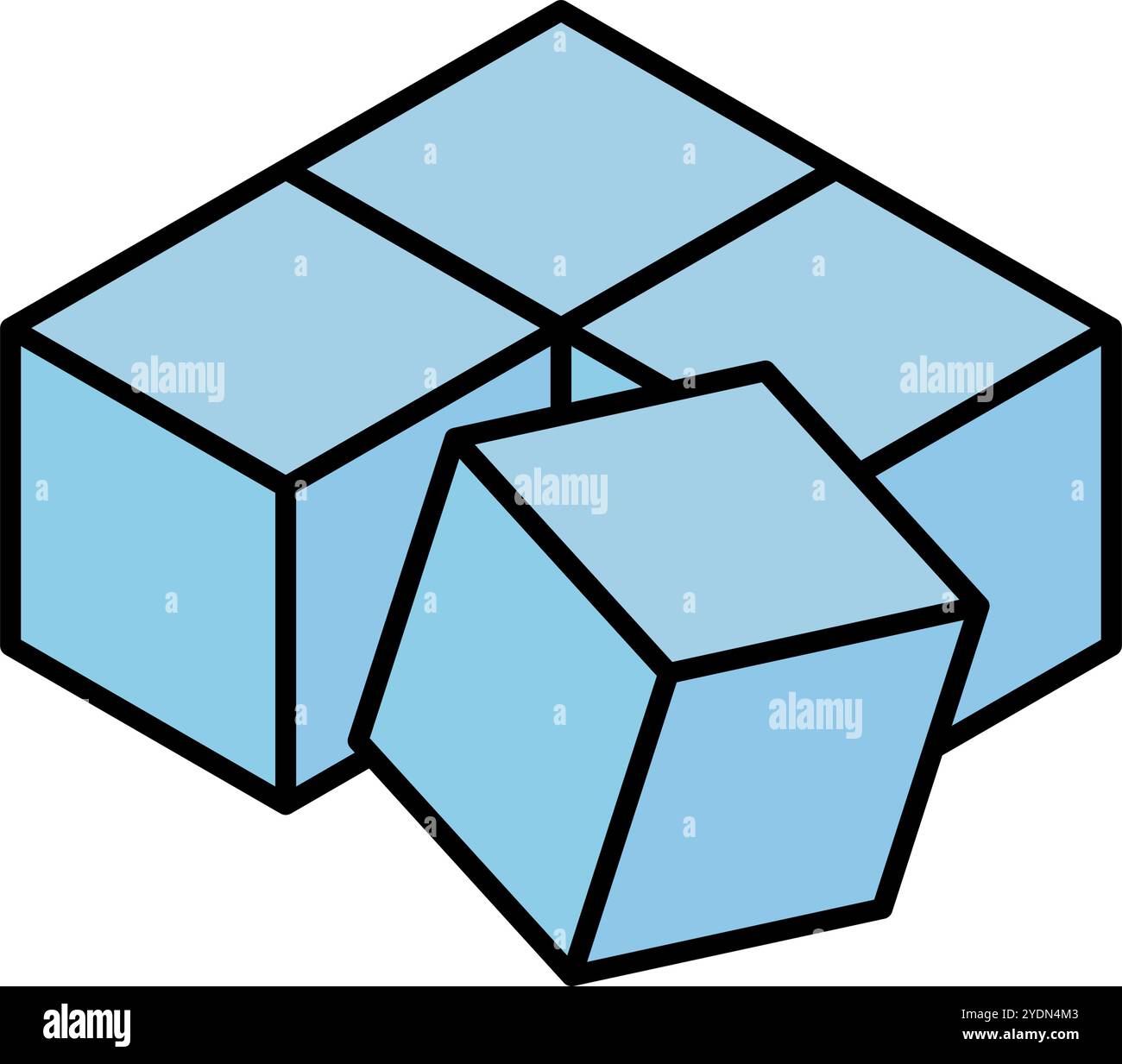 Icona del cubetto di ghiaccio. Congelare. Vettore modificabile. Illustrazione Vettoriale