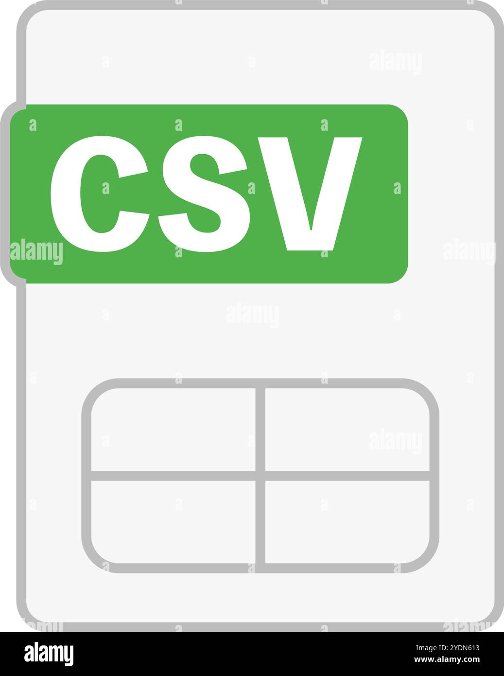 Semplice icona del file CSV. Estensione CSV. Vettore modificabile. Illustrazione Vettoriale