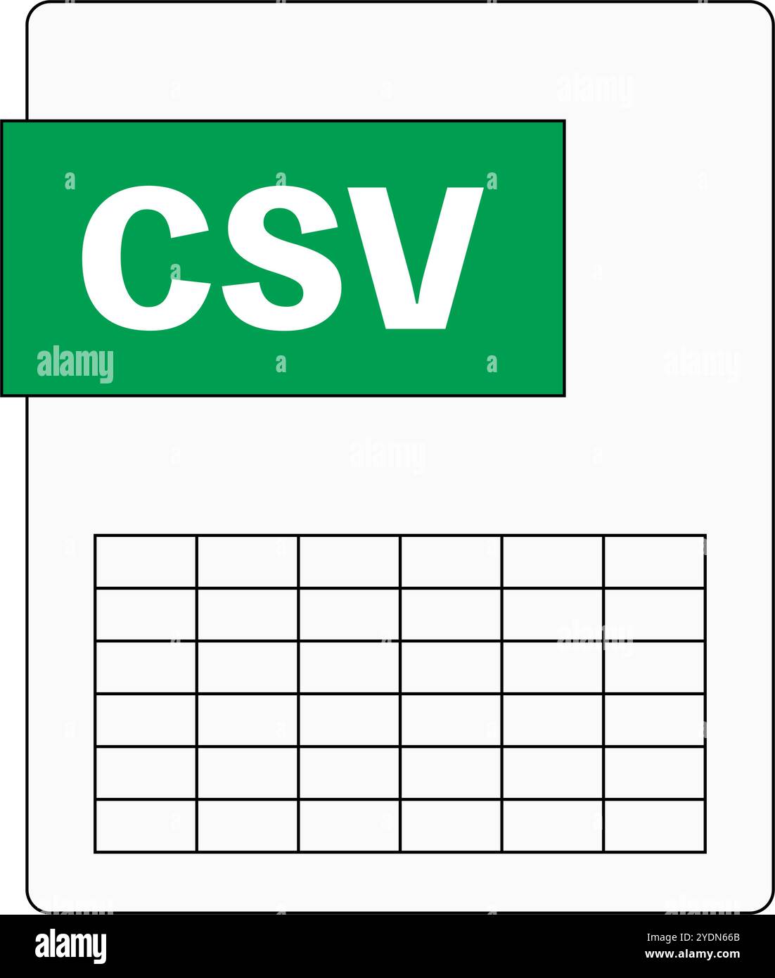 Icona estensione CSV. Icona file CSV. Vettore modificabile. Illustrazione Vettoriale