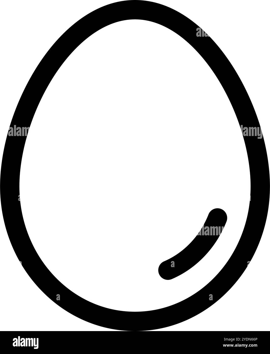 Semplice icona di un uovo. Vettore modificabile. Illustrazione Vettoriale