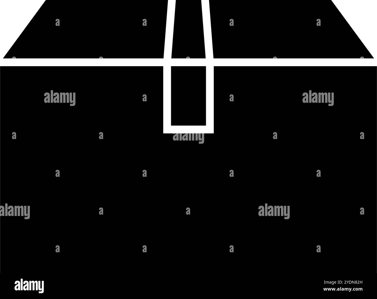 Icona sagoma in cartone. Sagoma della confezione. Vettore modificabile. Illustrazione Vettoriale