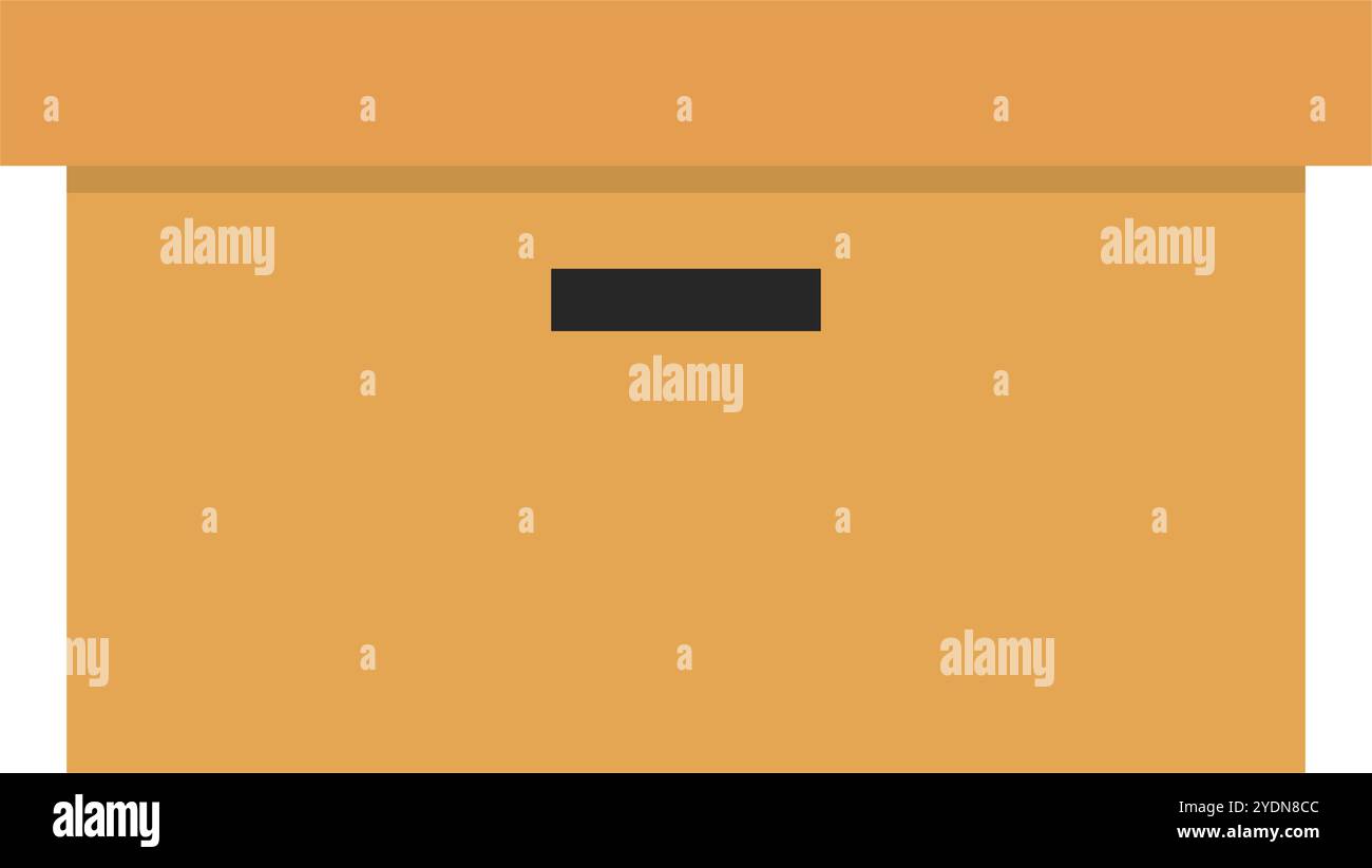 Icona scatola di cartone. Pacchetto. Vettore modificabile. Illustrazione Vettoriale