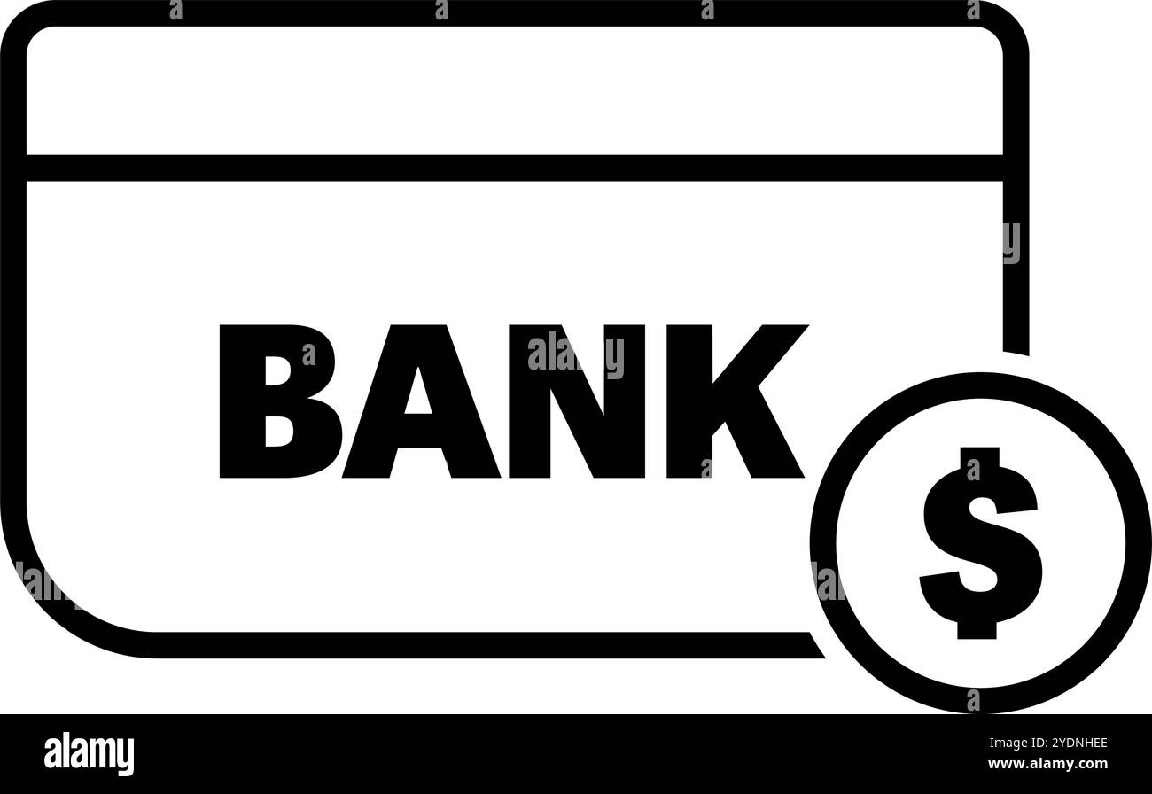 Icona del conto bancario in dollari. Vettore modificabile. Illustrazione Vettoriale