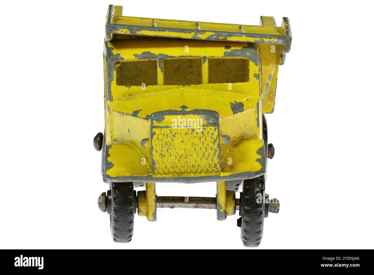 Dumper Lesney vintage isolato su sfondo bianco Foto Stock