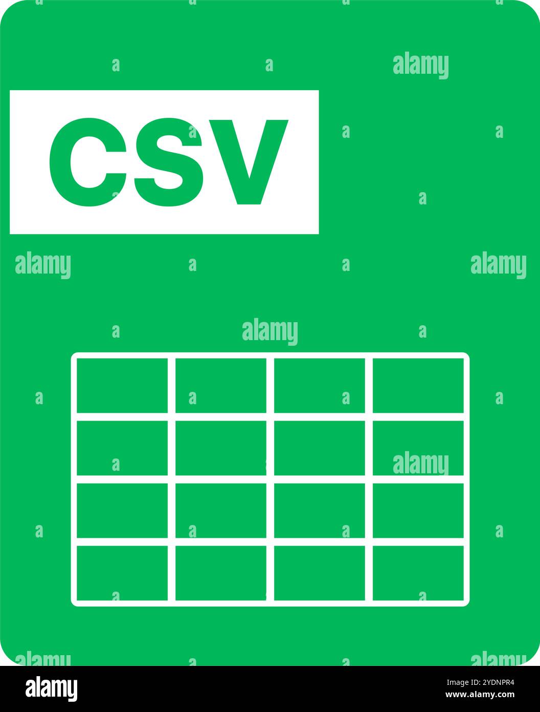 Icona file CSV. Dati CSV. Vettore modificabile. Illustrazione Vettoriale