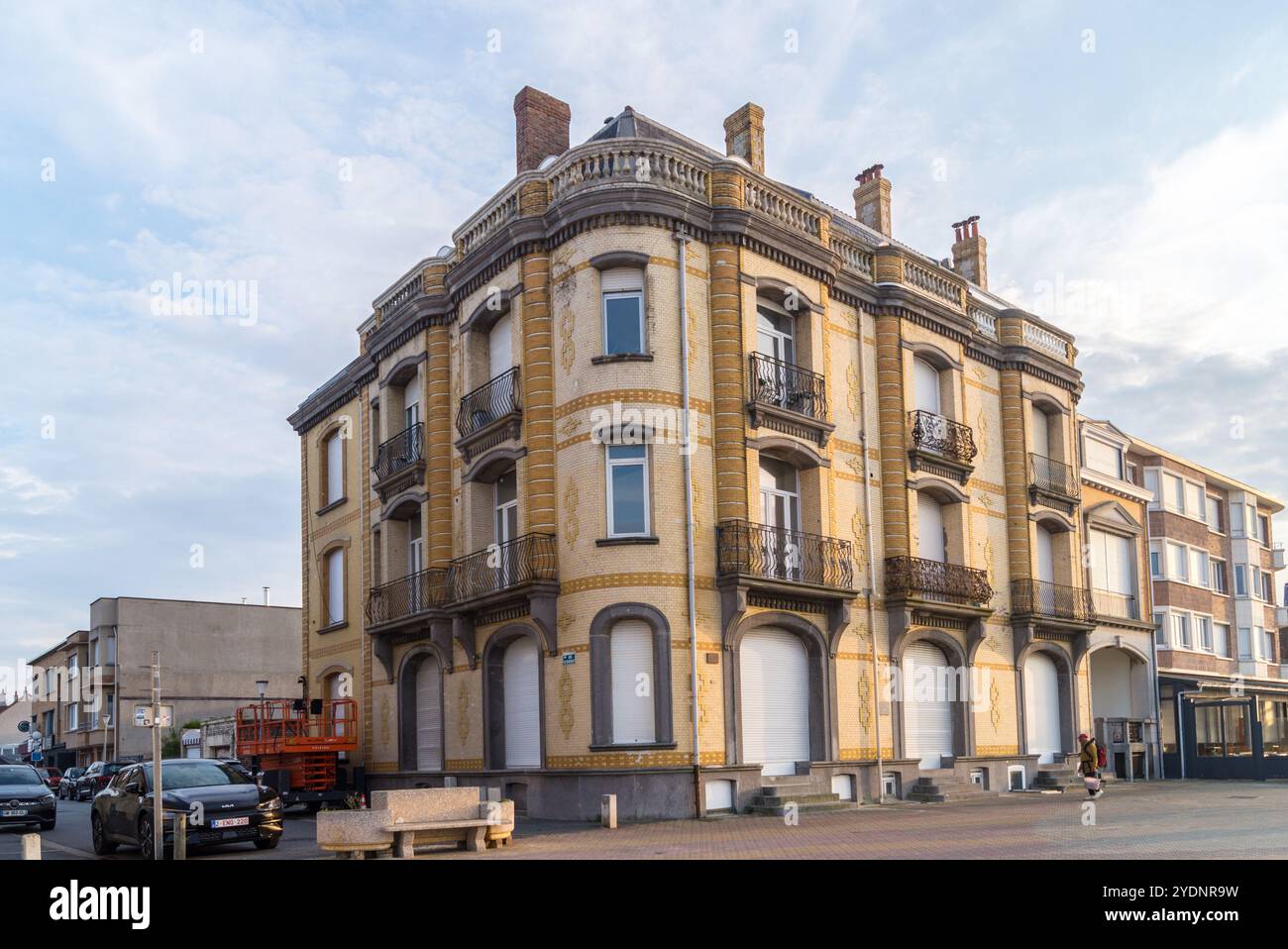 Villa Michon, stile architettonico Art Nouveau, Bray-Dunes, Hauts de France Foto Stock