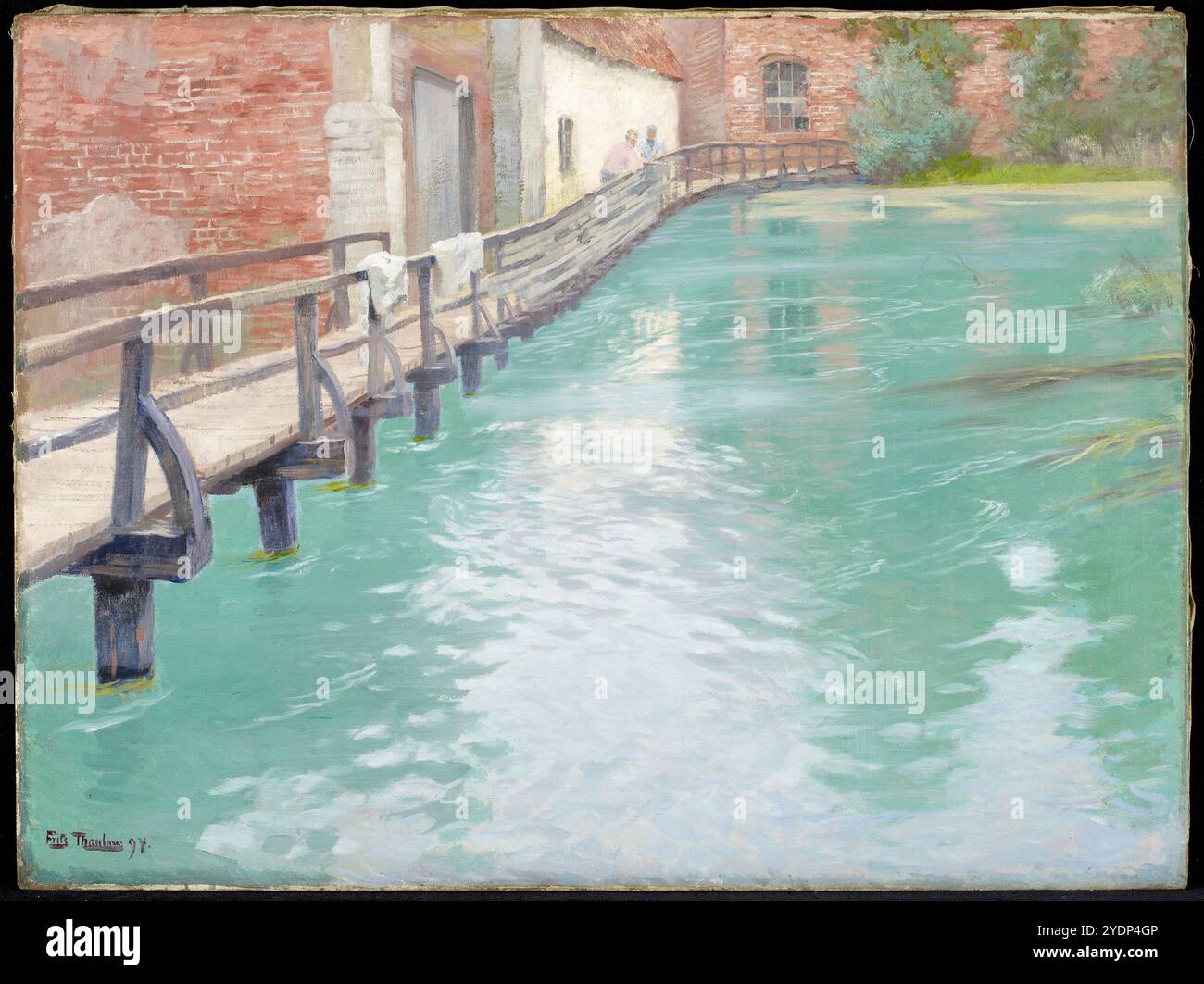 I mulini di Montreuil-sur-Mer, Normandia. Frits Thaulow. 1891. Foto Stock
