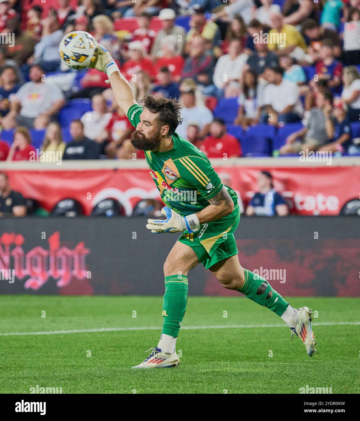 HARRISON, NJ, USA - 31 AGOSTO 2024: MLS match tra Philadelphia Union e New York Red Bulls alla Red Bull Arena. ***SOLO PER USO EDITORIALE*** Foto Stock