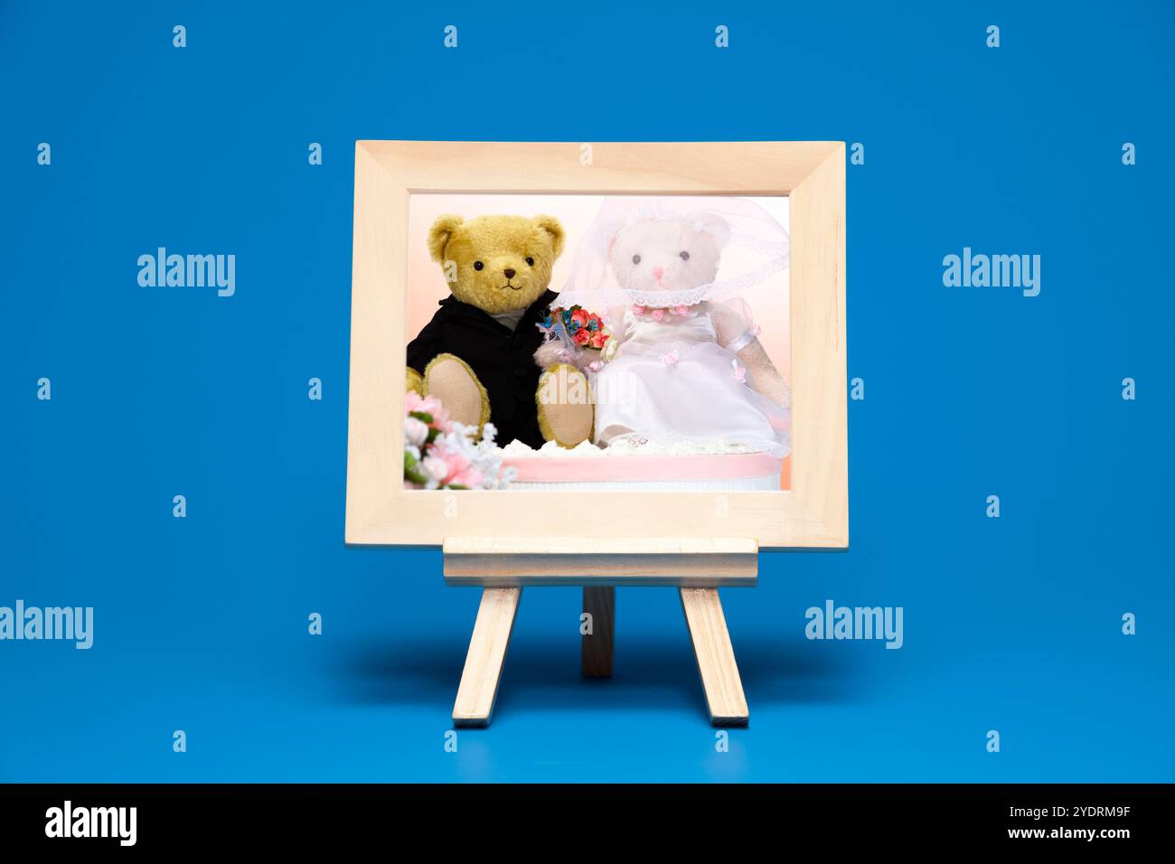 Cornici fotografiche nuziali Foto Stock