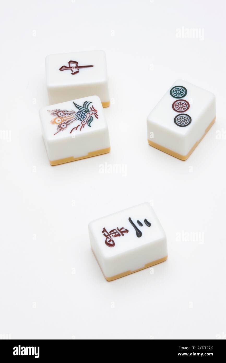 Mattonelle di Mahjong Foto Stock