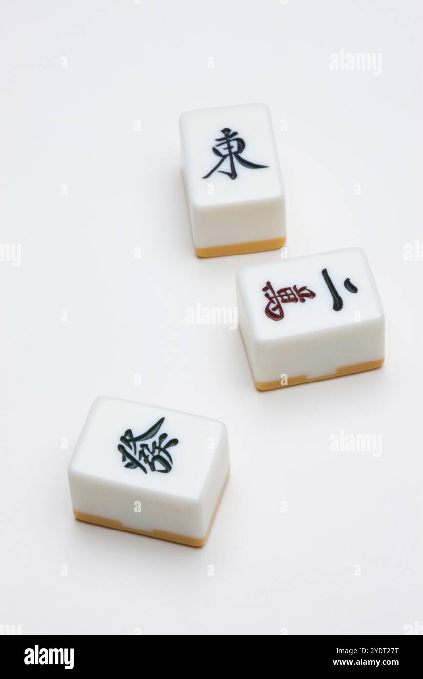 Mattonelle di Mahjong Foto Stock