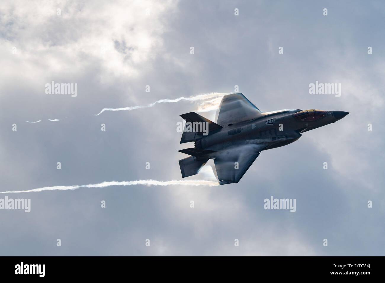 F-35A Lightning funziona. Gli U.S. Air Force Thunderbirds hanno fatto da headliner all'Atlanta Air Show il 26 e 27 ottobre 2024, presso l'Atlanta Regional Airport/Falcon Field a Peachtree City, Georgia, USA. (Foto di Phil Mistry / PHIL FOTO) Foto Stock