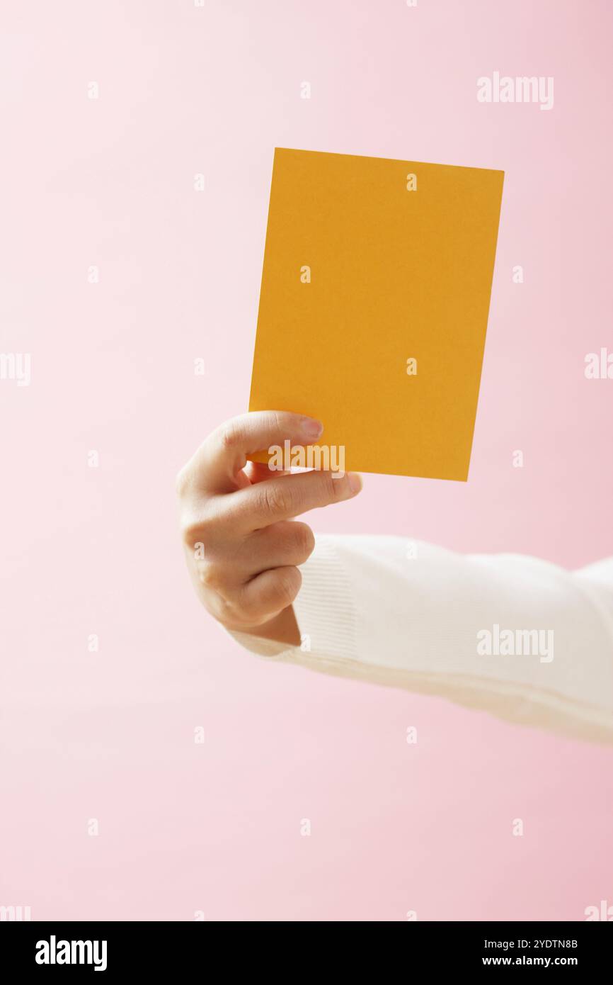 Cartellino giallo Foto Stock