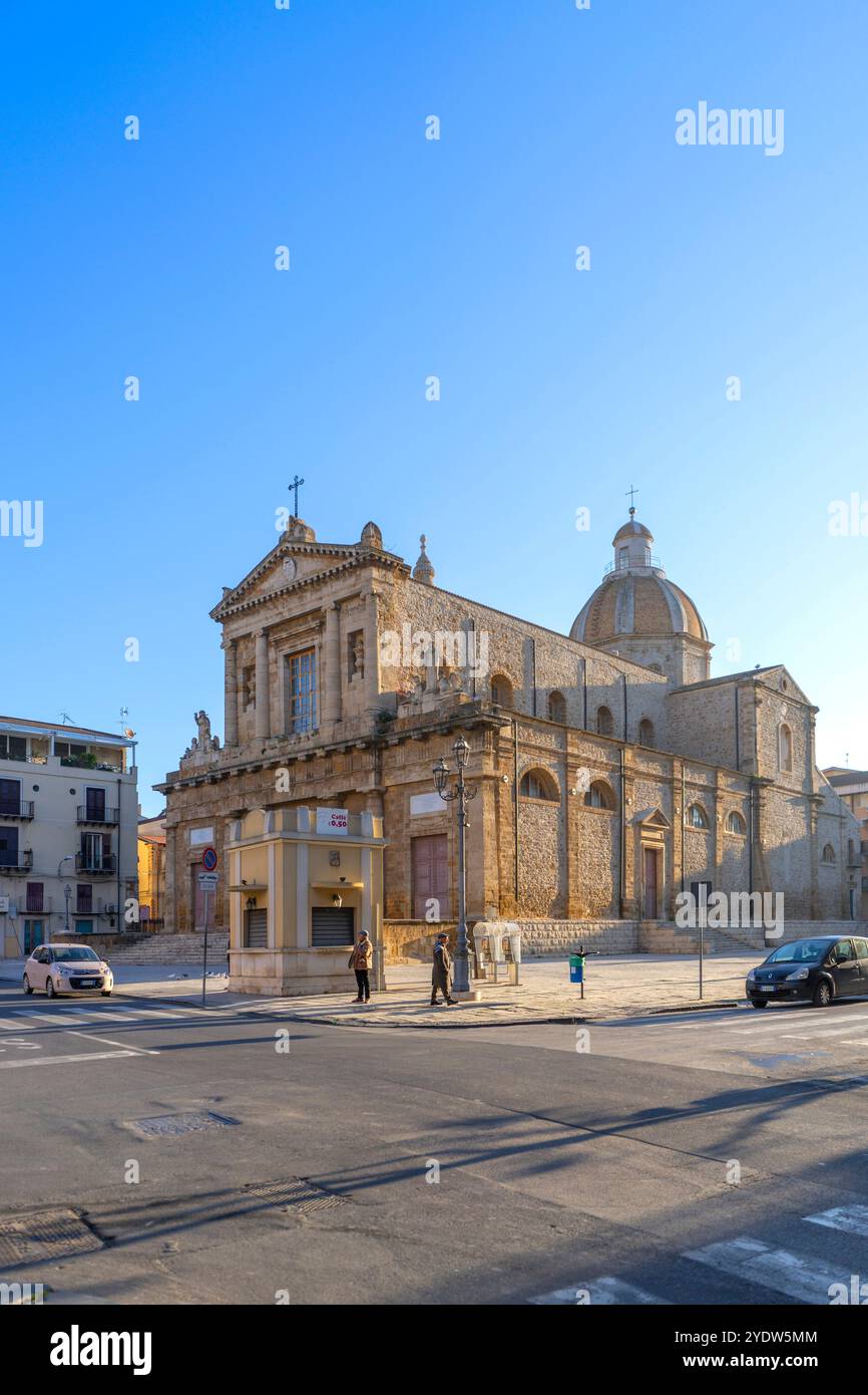 Chiesa madre, Santa Maria assunta in cielo, Gela, Caltanisetta, Sicilia, Italia, Mediterraneo, Europa Foto Stock