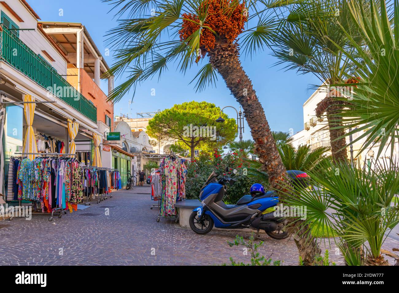 Vista dei negozi di Porto d'Ischia, Isola d'Ischia, Campania, Italia, Europa Foto Stock