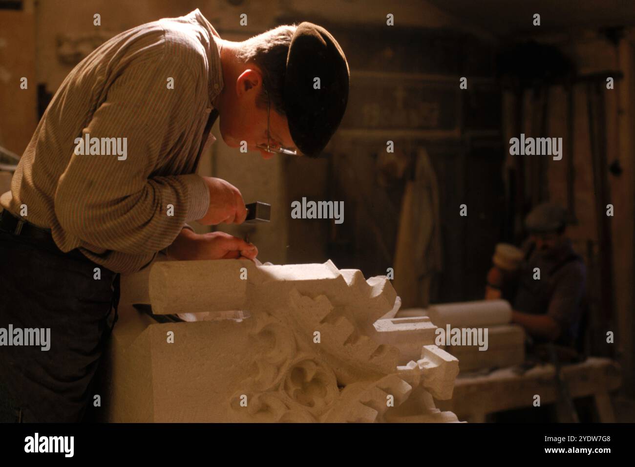 Stone mason in Germania. Foto Stock