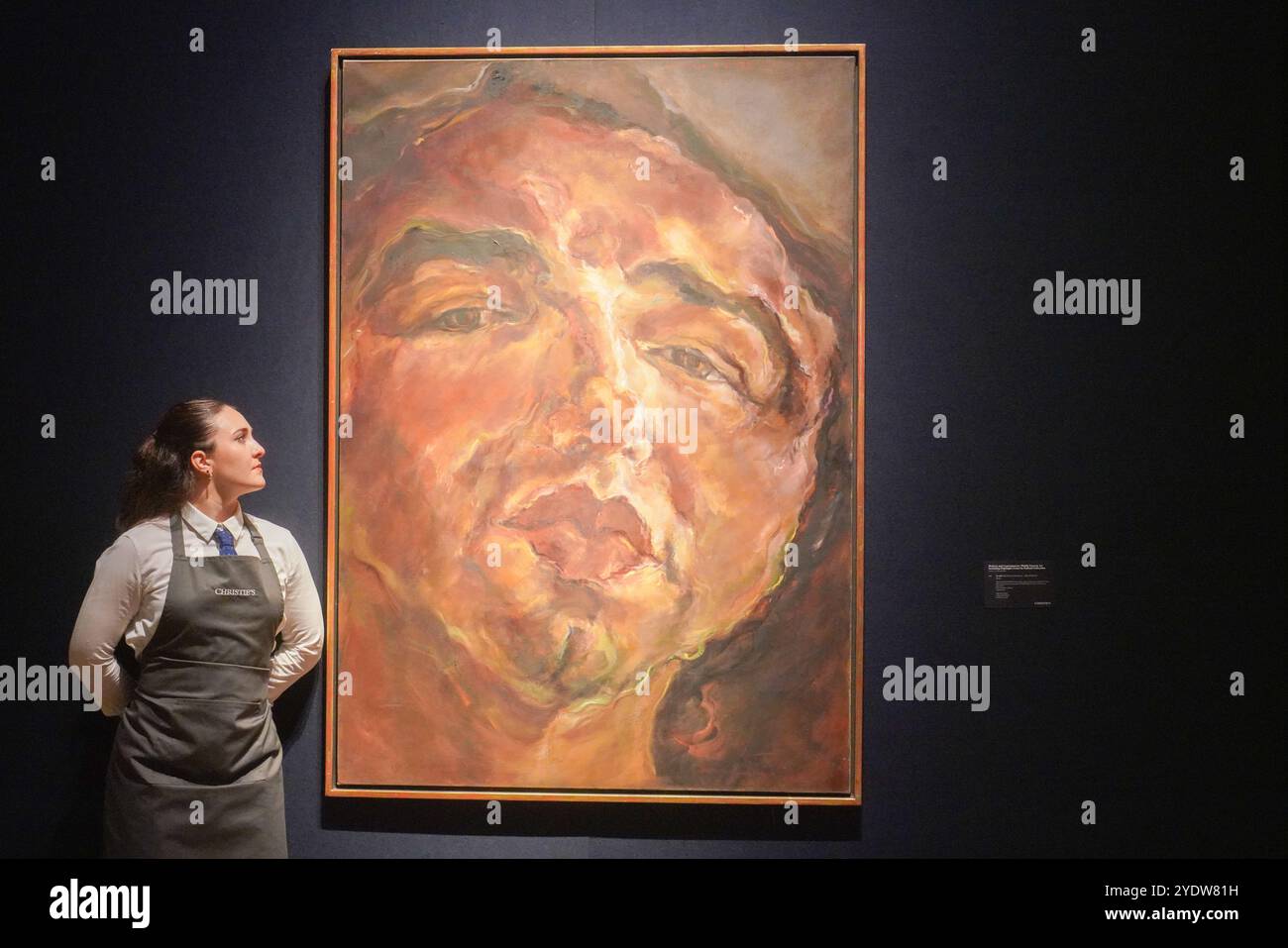 Londra, Regno Unito. 28 ottobre 2024 MARWAN (1934, Damasco-2016, Berlino), Capo. Stima: GBP 180.000-250.000. Un'anteprima dell'arte mediorientale moderna e contemporanea al Christie's, con le principali attrazioni della collezione Dalloul. Credito. Amer Ghazzal/Alamy Live News Foto Stock