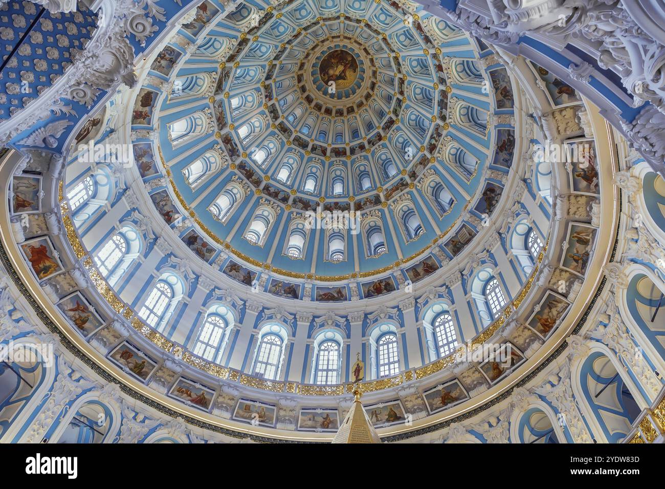 Interno della Cattedrale della Resurrezione nel Monastero di nuova Gerusalemme, Russia, Europa Foto Stock