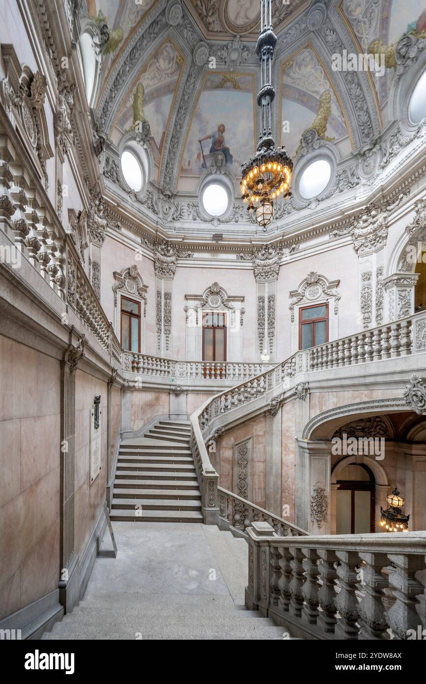 Palacio da Bolsa, sito patrimonio dell'umanità dell'UNESCO, Porto (Oporto), Norte, Portogallo, Europa Foto Stock