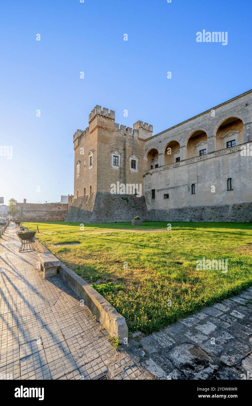 Castello normanno svevo, castello Orsini del Balzo, Mesagne, Brindisi, Salento, Puglia, Italia, Europa Foto Stock