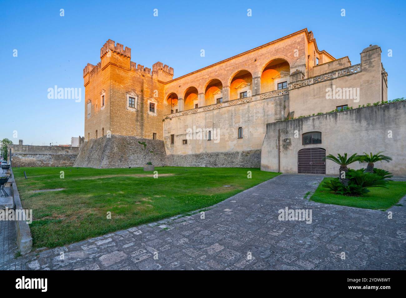 Castello normanno svevo, castello Orsini del Balzo, Mesagne, Brindisi, Salento, Puglia, Italia, Europa Foto Stock