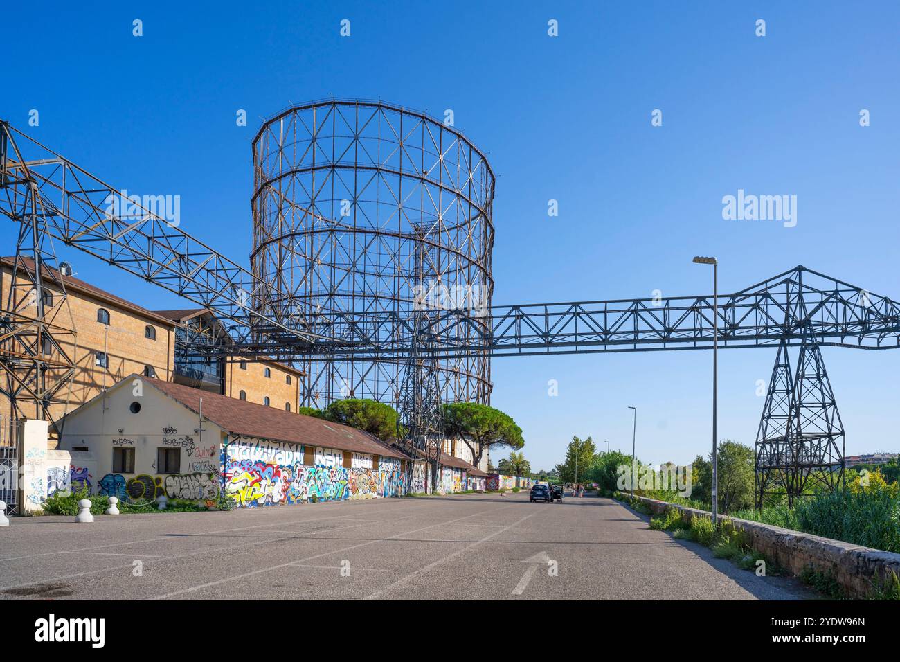 Gasometer, quartiere Ostiense, Roma, Lazio, Italia, Europa Foto Stock