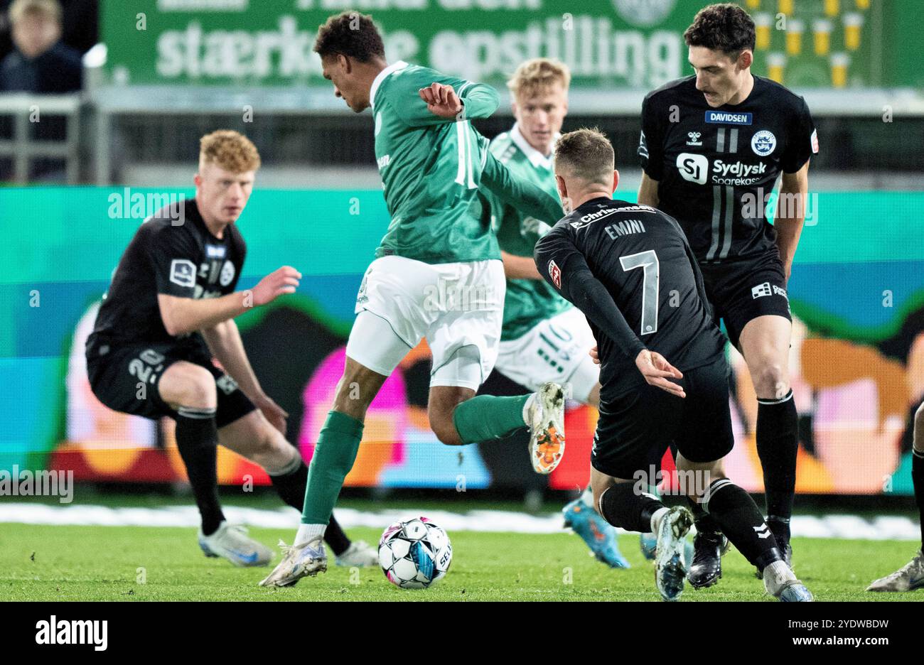 Viborg, Danimarca. 27 ottobre 2024. Charly Nouck di Viborg nel match di Super League tra Viborg FF e Soenderjyske all'Energi Viborg Arena, domenica 27 ottobre 2024. (Foto: Henning Bagger/Ritzau Scanpix) credito: Ritzau/Alamy Live News Foto Stock