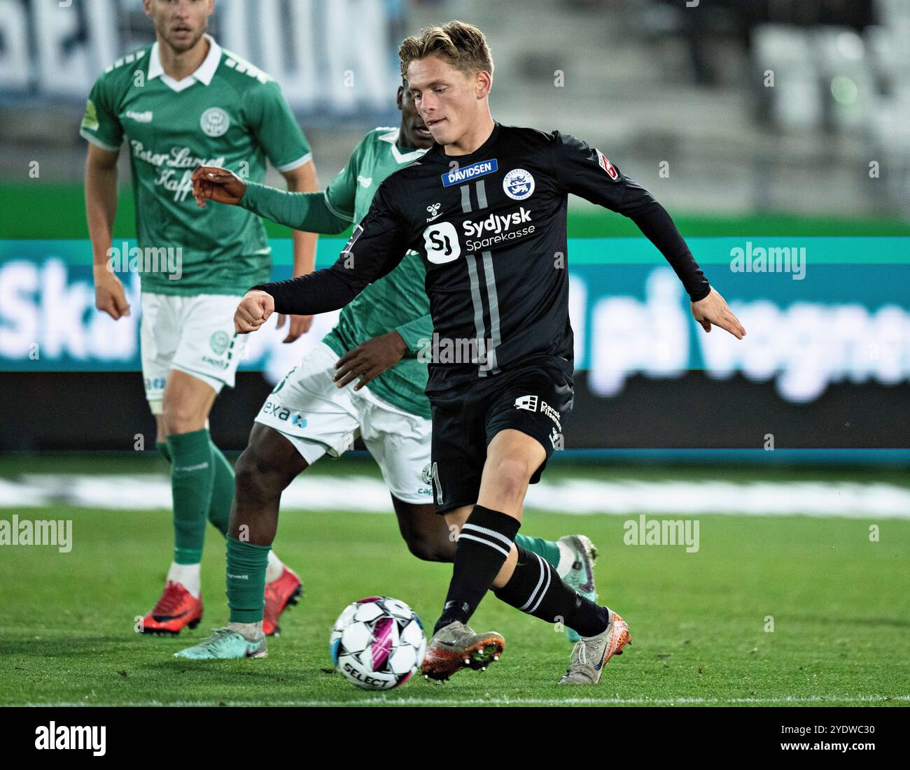 Viborg, Danimarca. 27 ottobre 2024. Alexander Lyng del Soenderjyske nel match di Super League tra Viborg FF e Soenderjyske all'Energi Viborg Arena, domenica 27 ottobre 2024. (Foto: Henning Bagger/Ritzau Scanpix) credito: Ritzau/Alamy Live News Foto Stock