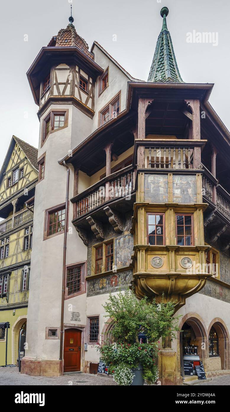 La Pfister House è un monumento storico situato a Colmar, nel dipartimento francese di Haut-Rhin Foto Stock