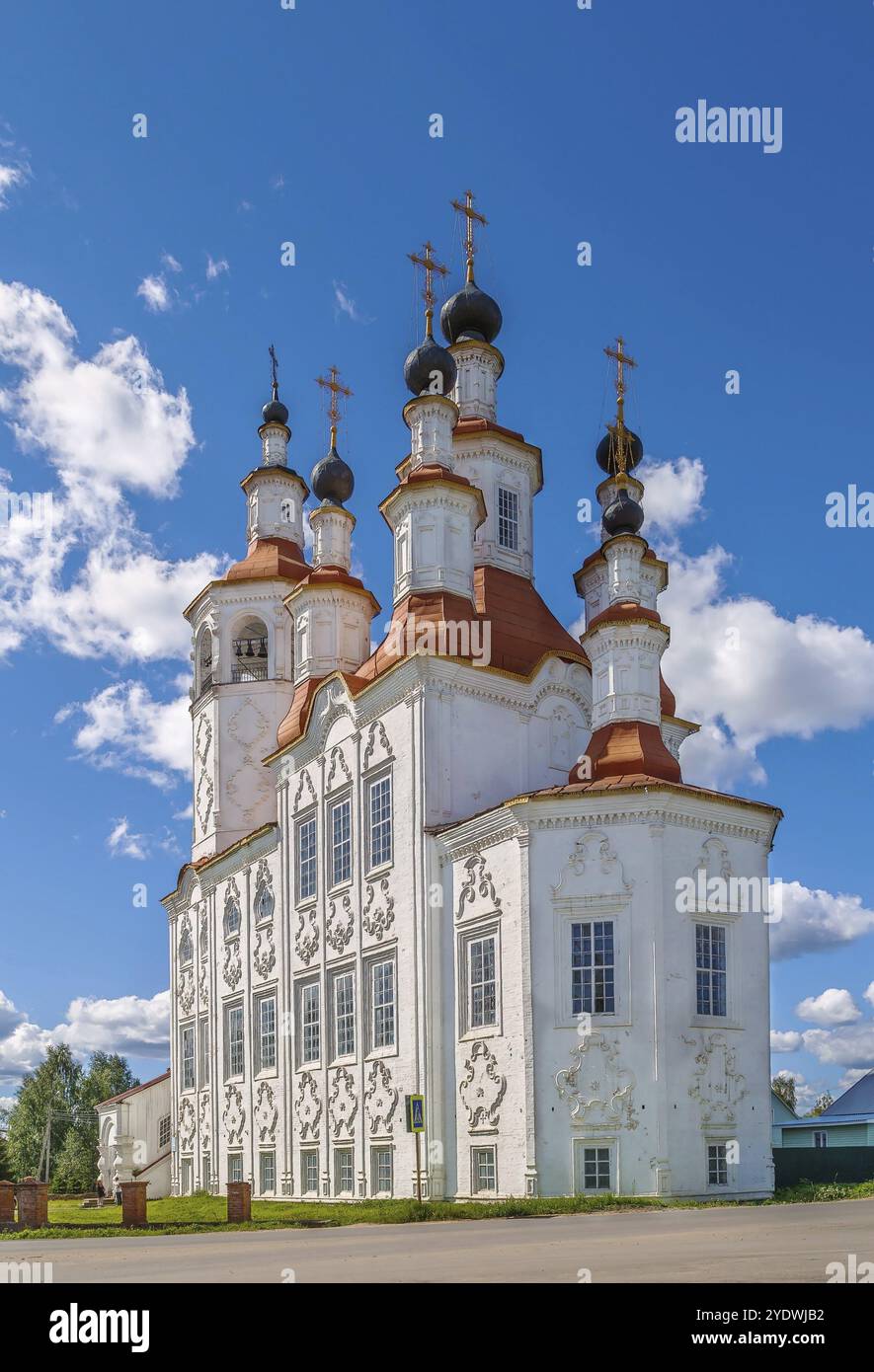 La Chiesa dell'ingresso a Gerusalemme, Totma, Russia. Questo stile è talvolta indicato come Totma Baroque Foto Stock