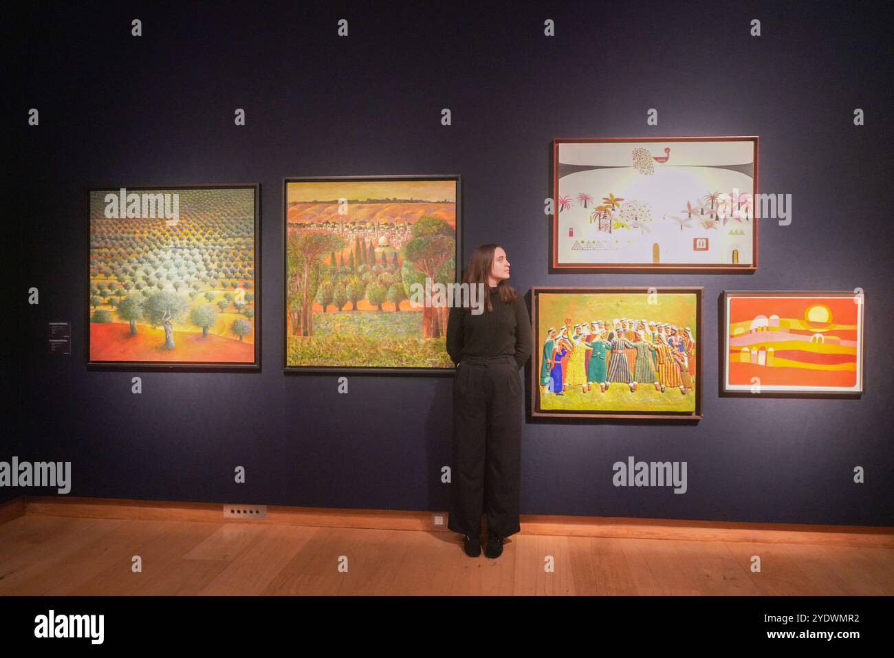 Londra, Regno Unito. 28 ottobre 2024 Anteprima dell'arte mediorientale moderna e contemporanea al Christie's, con le principali attrazioni della collezione Dalloul. Credito. Amer Ghazzal/Alamy Live News Foto Stock