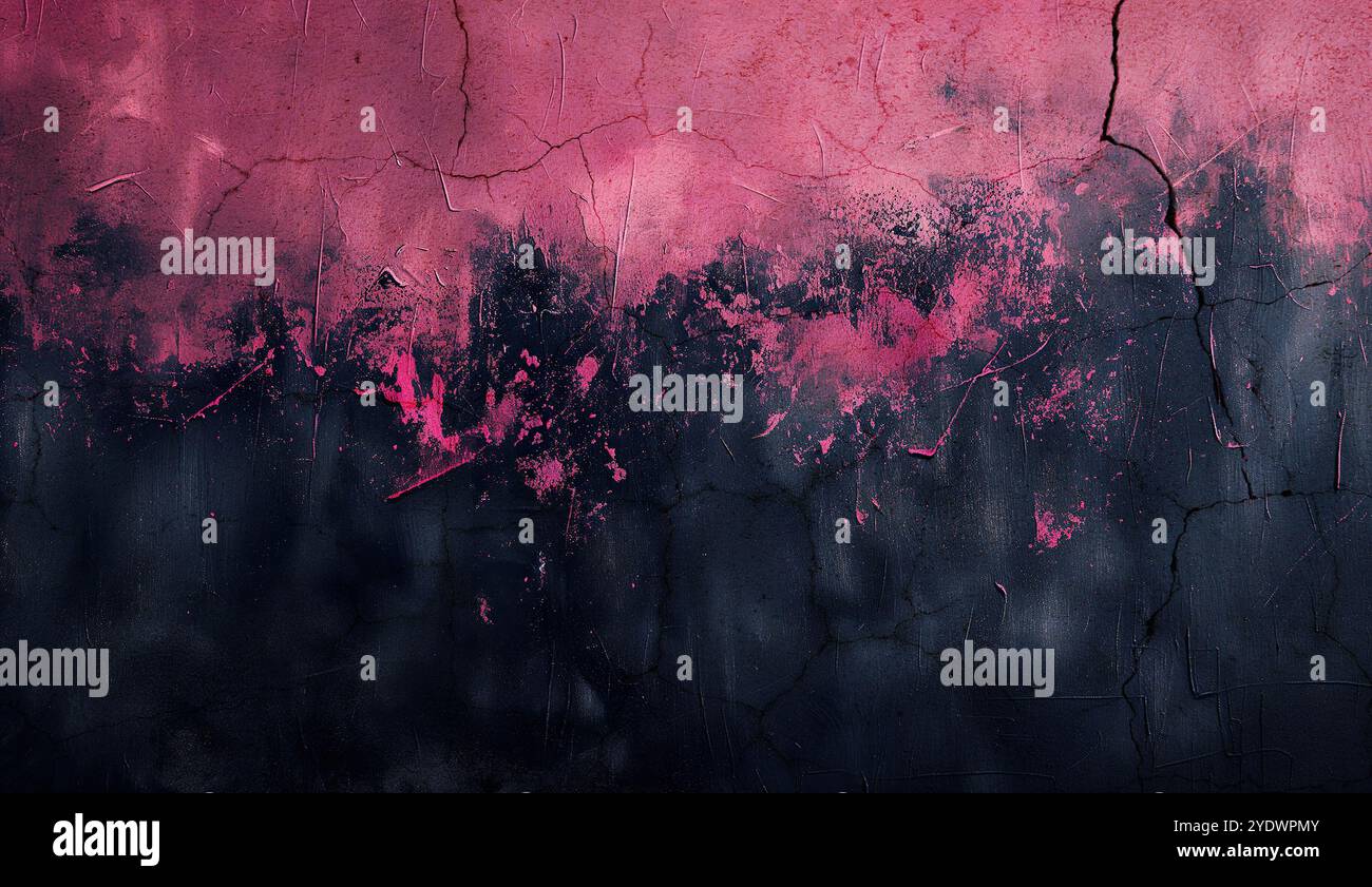 Sfumatura sfocata colorata con sfondo effetto granulosità, per design di prodotti artistici, social media, trendy, vintage, brochure, banner.acrilico astratto. Foto Stock