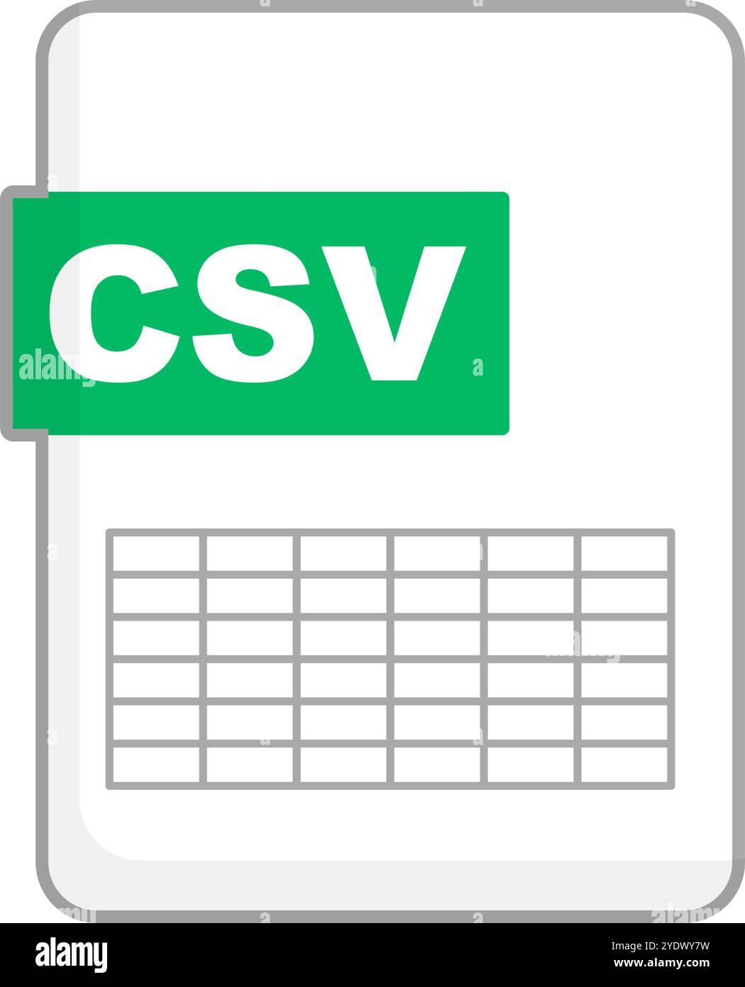 Icona file CSV. Valori separati da virgole. Vettore modificabile. Illustrazione Vettoriale