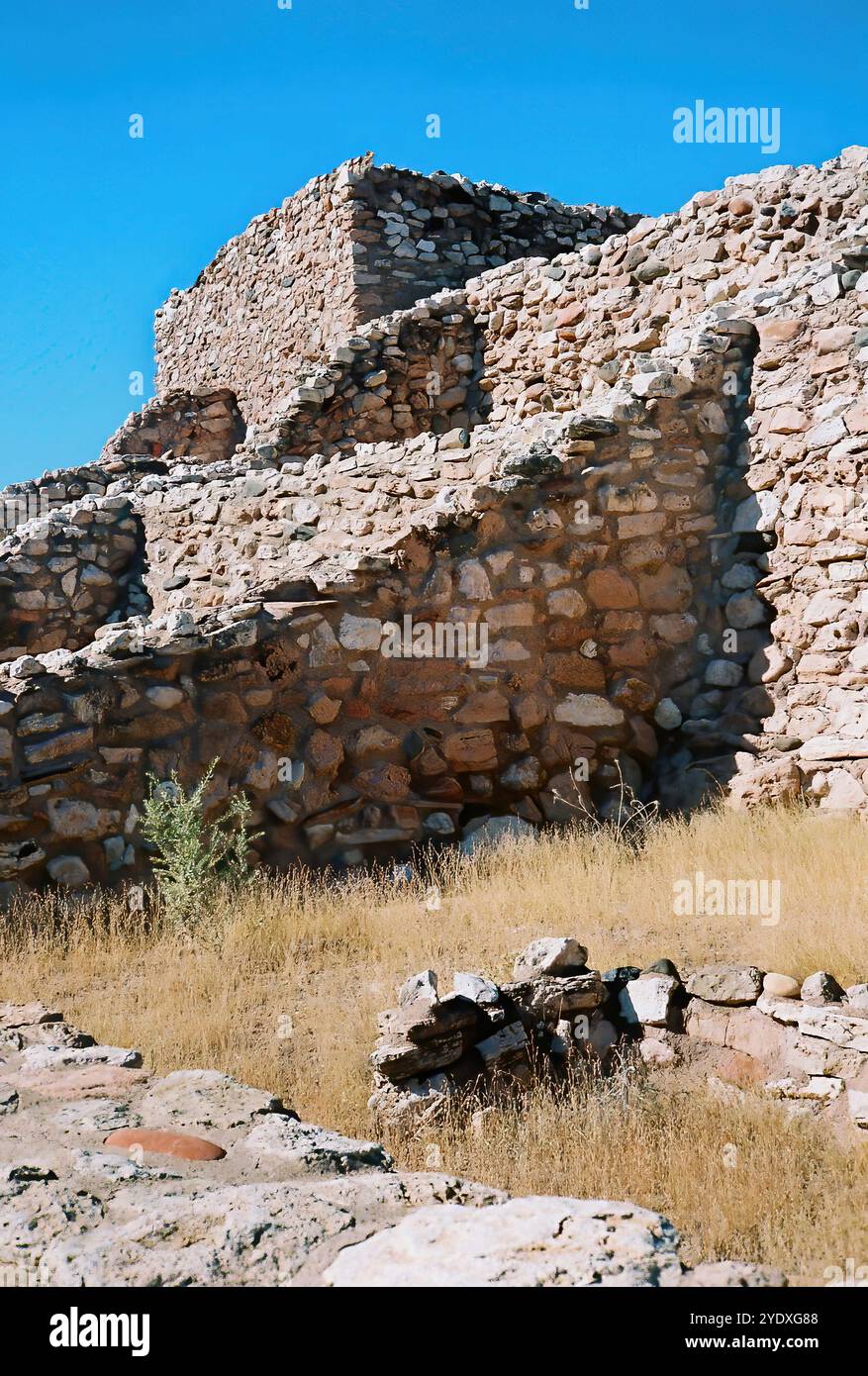 Film Image Tuzigoot National Monument pueblo dimora costruita dai Sinagua tra il 1125 e il 1400 in Arizona Foto Stock