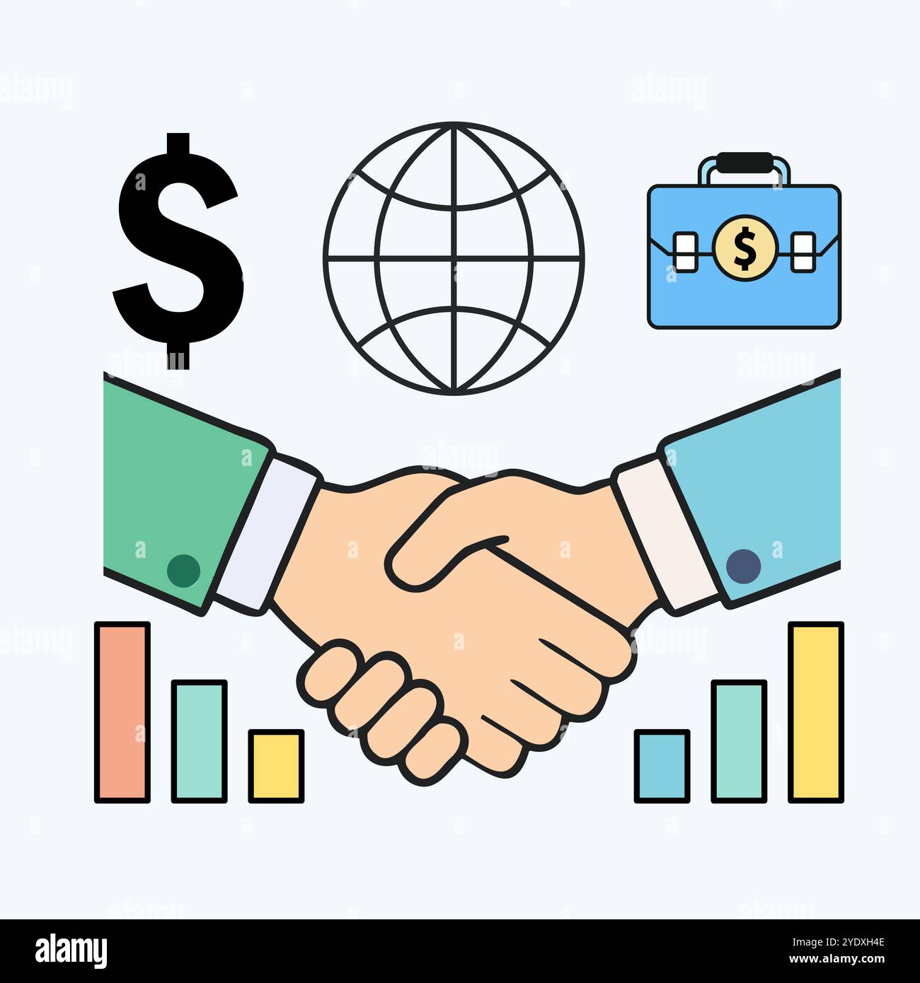 Immagine vettoriale icona accordo commerciale Illustrazione Vettoriale
