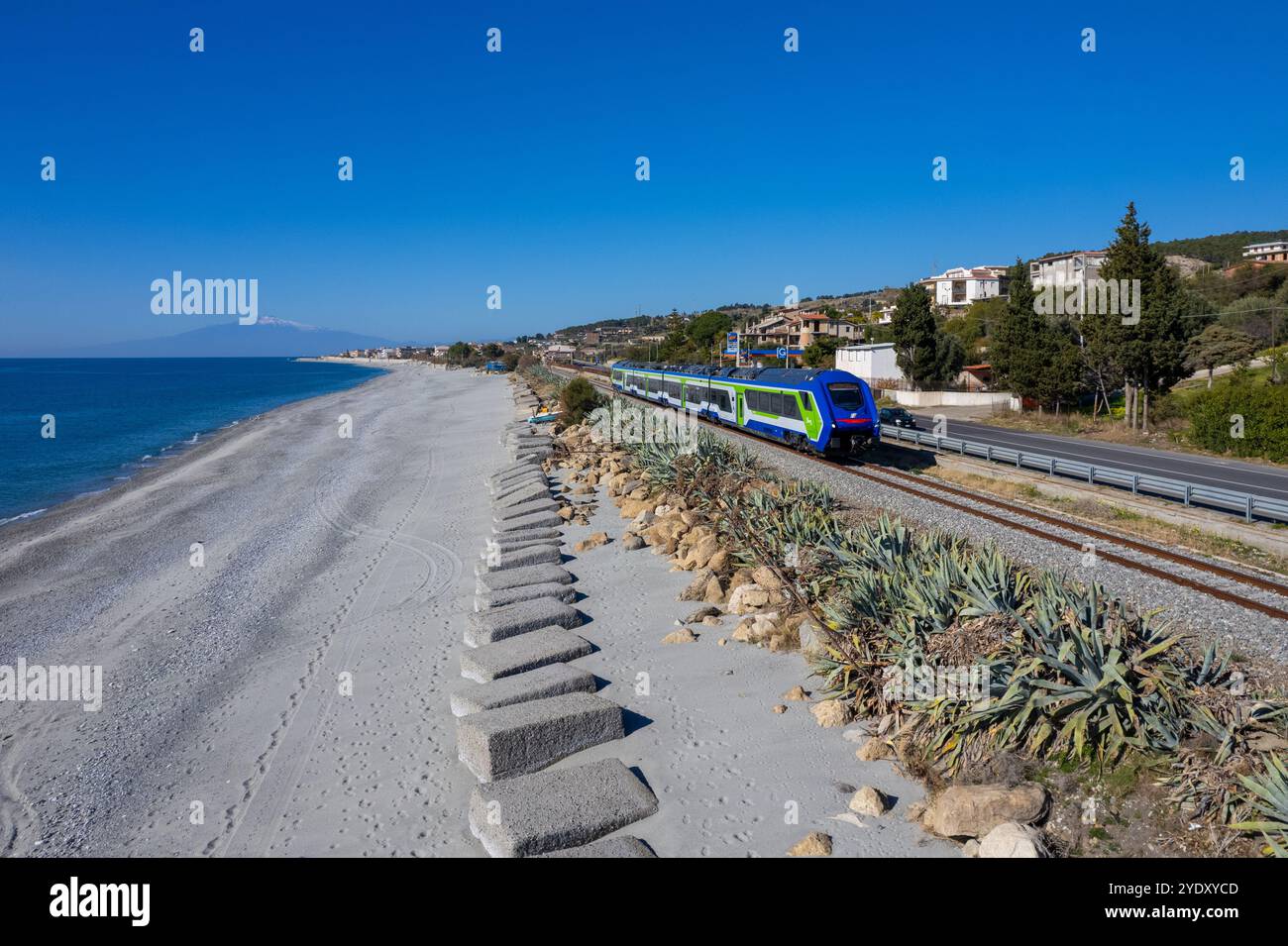 FS HTR 412 018 a Marina di San Lorenzo Calabria Italia Foto Stock