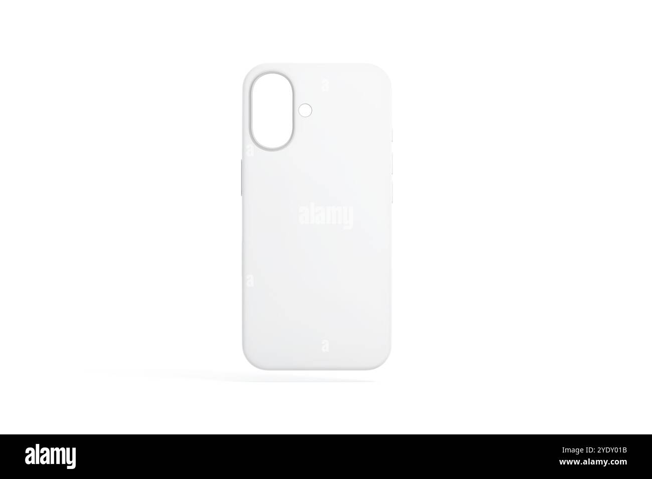 Modello di custodia bianca vuota per telefono, vista dall'alto Foto Stock