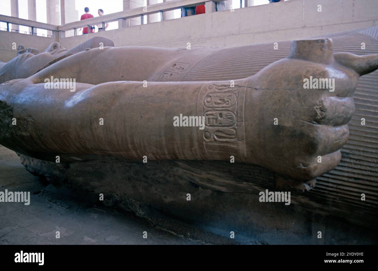 Il colosso di Ramses II nel museo all'aperto, Menfi, il Cairo, Egitto, settembre 1989 Foto Stock