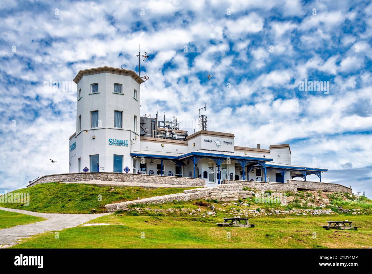 Randolh Turpin e' Il Summit Complex sul Great orme a Llandudno Gwynedd nel Galles del Nord. Ex campo di allenamento del pugile campione del mondo. Foto Stock