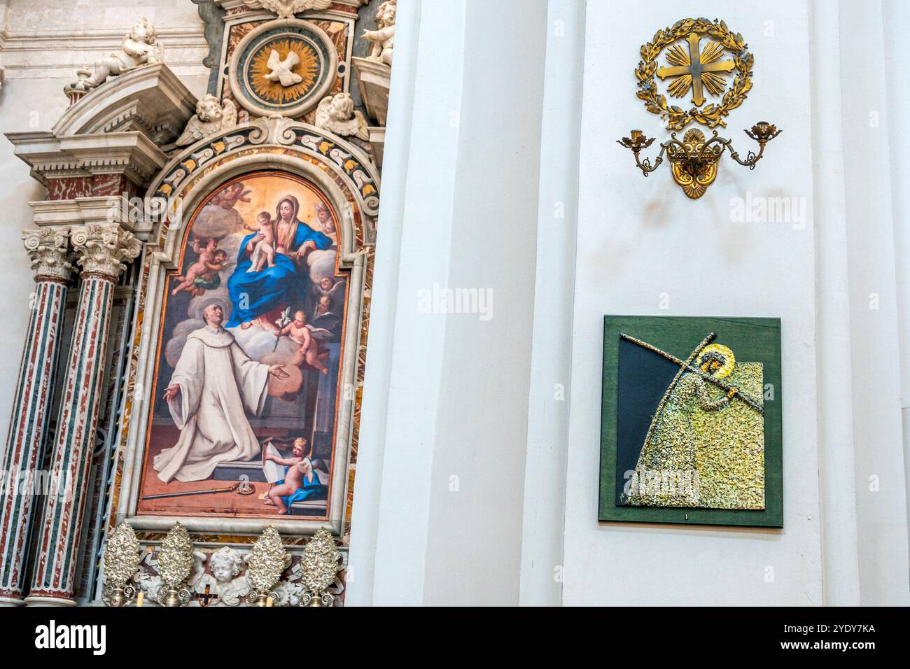Dubrovnik Croazia, città vecchia Stari Grad, città murata di Ragusa, Cattedrale dell'assunzione della Vergine Maria Katedrala Uznesenja Blazene Djevice Marije, INS Foto Stock