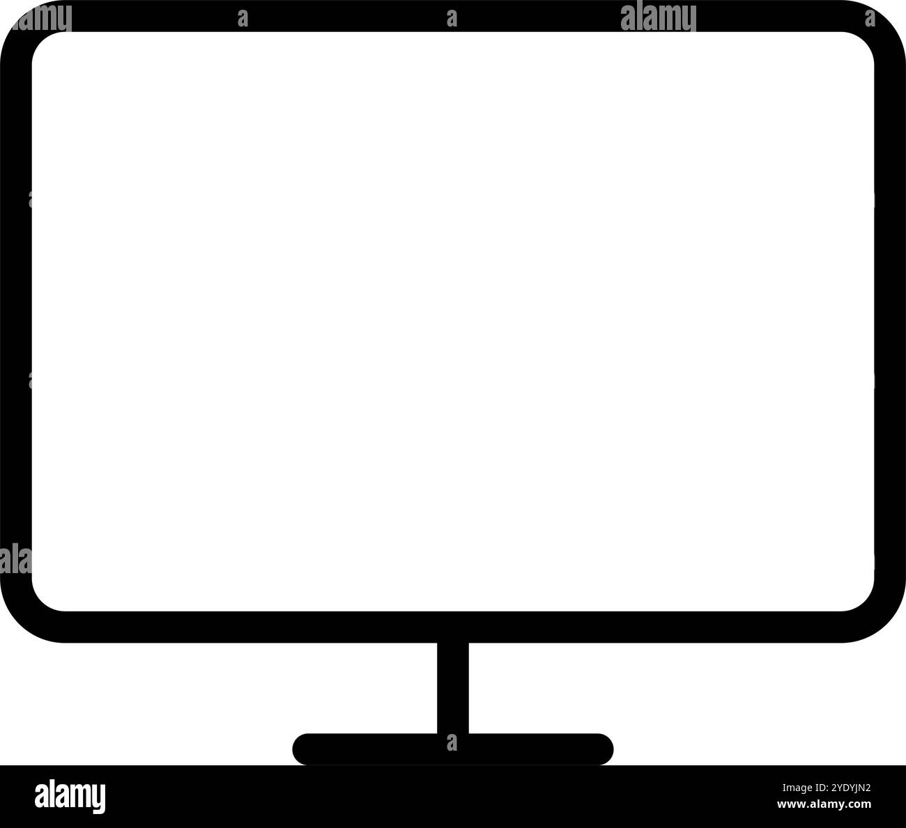 Icona del PC desktop con spazio di copia. Vettore modificabile. Illustrazione Vettoriale