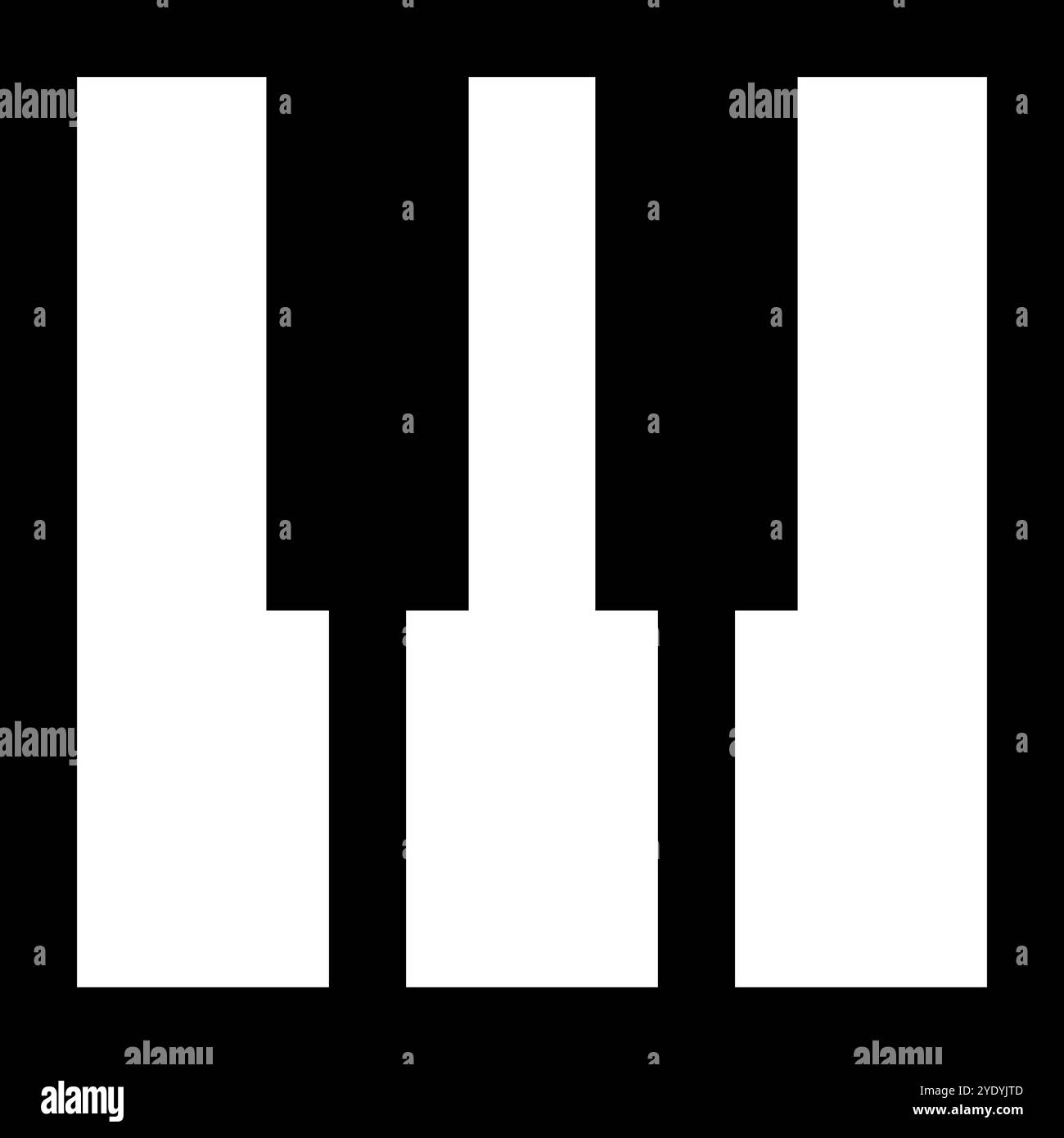 Semplice icona del pianoforte. Tasti del piano. Vettore modificabile. Illustrazione Vettoriale