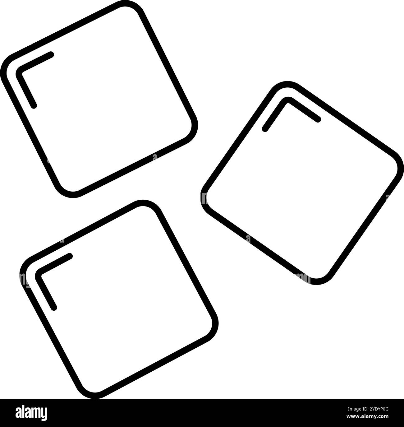 Semplice icona a forma di cubetto di ghiaccio. Vettore modificabile. Illustrazione Vettoriale